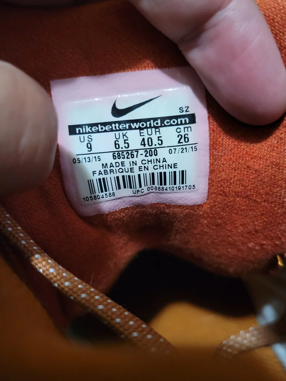 Nike Air Max 1 Mid Sneakerboot Womens Size 9 Tawny Gum 685267-200